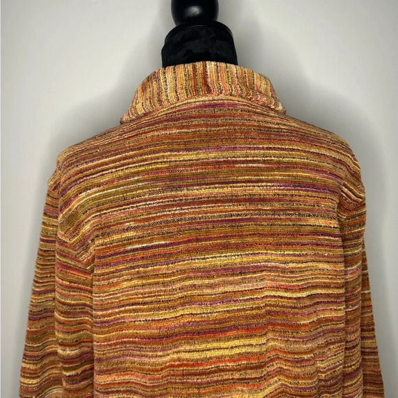 RARE FIND Vintage 90s Tantrums Textured Orange Southwestern Jacket Hippie Boho - Picture 8 of 15